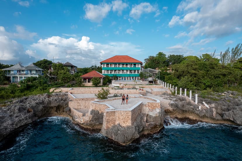 Poolside Lounging Area